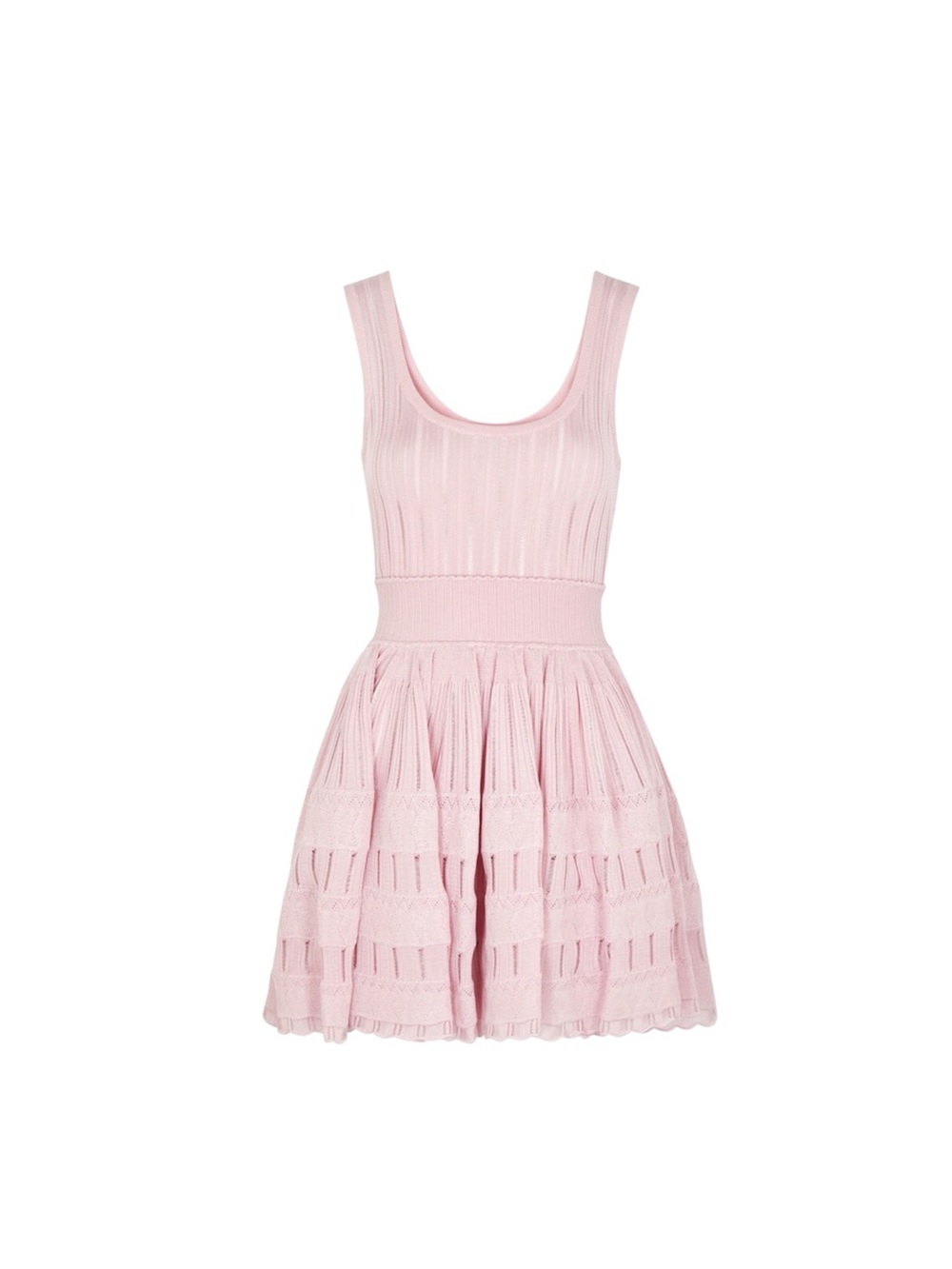 Alaïa Pale Pink Knit Mini Dress